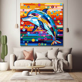Baby dolphin - painting by numbers